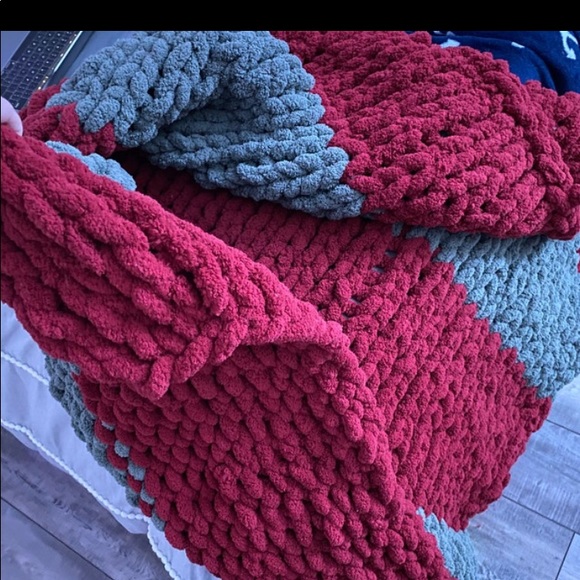 COPY - Chunky knit blanket (chenille yarn) - Throw/Lapghan available in many co… - Picture 15 of 16
